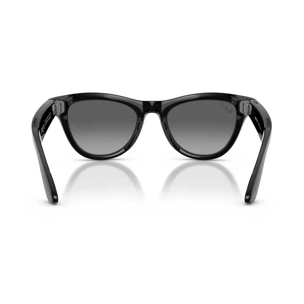 Ray-Ban Meta Skyler Gen2 Standard Shiny Black Frame / Gradient Graphite Lenses (RW4014 601/T3 52-20)