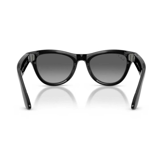 Ray-Ban Meta Skyler Gen2 Standard Shiny Black Frame / Gradient Graphite Lenses (RW4014 601/T3 52-20)