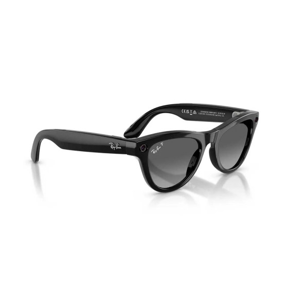 Ray-Ban Meta Skyler Gen2 Standard Shiny Black Frame / Gradient Graphite Lenses (RW4014 601/T3 52-20)