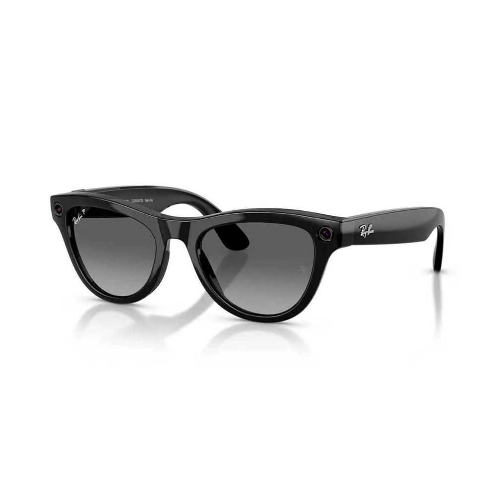 Ray-Ban Meta Skyler Gen2 Standard Shiny Black Frame / Gradient Graphite Lenses (RW4014 601/T3 52-20)