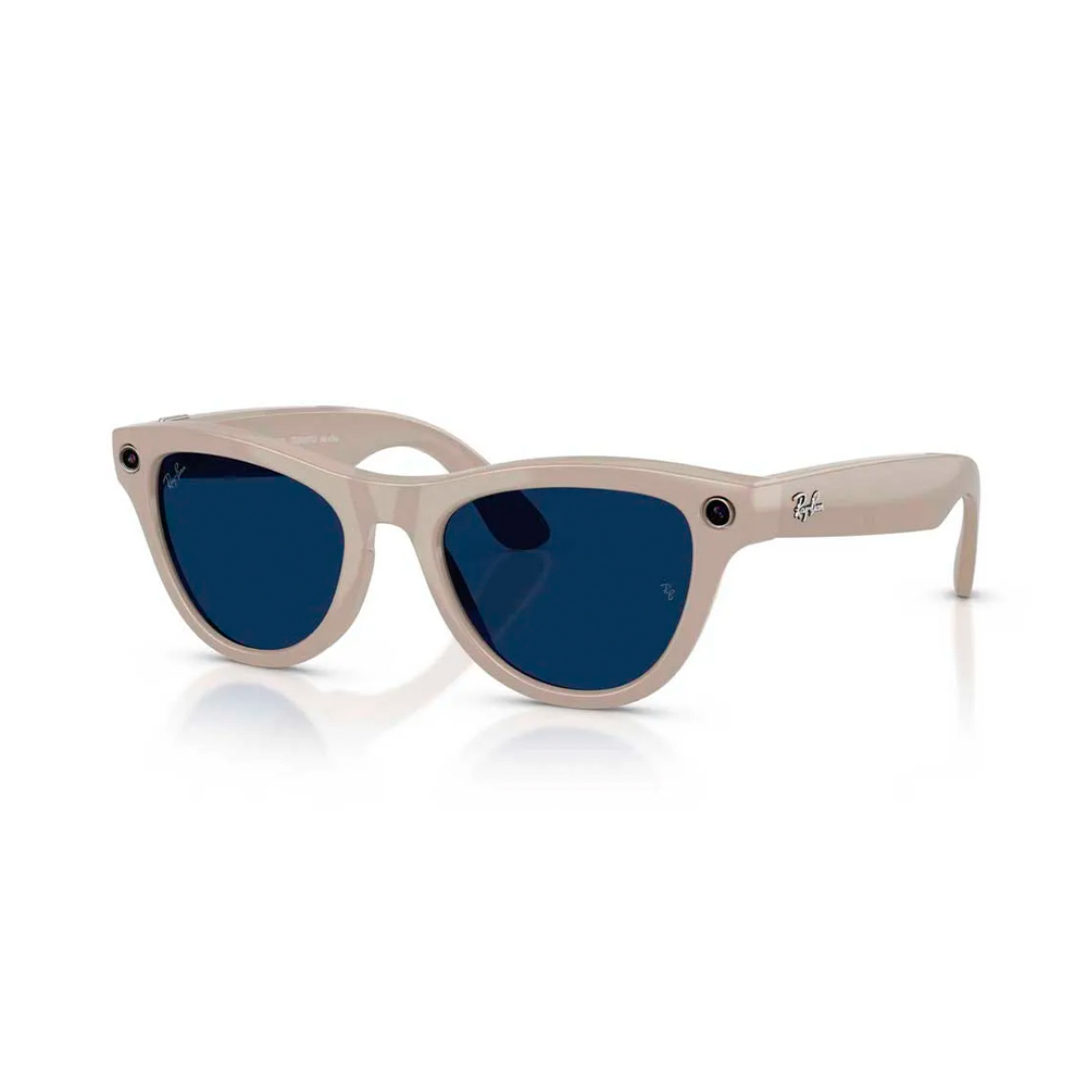 Ray-Ban Meta Skyler Gen2 Standard Shiny Chalky Gray Frame / Clear to Sapphire Transitions Lenses (RW4014 6700MF 52-20)