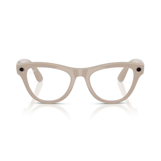 Ray-Ban Meta Skyler Standard - Shiny Chalky Gray / Clear Sapphire Transition (RW4010 6700MF 52-20)