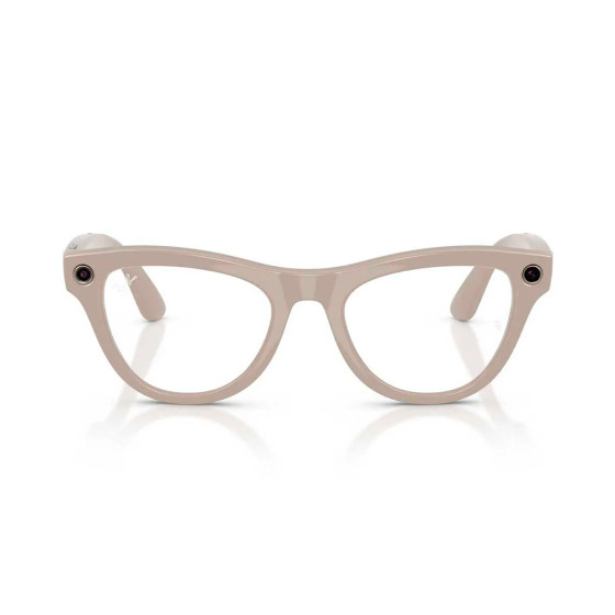 Ray-Ban Meta Skyler Gen2 Standard Shiny Chalky Gray Frame / Clear to Sapphire Transitions Lenses (RW4014 6700MF 52-20)