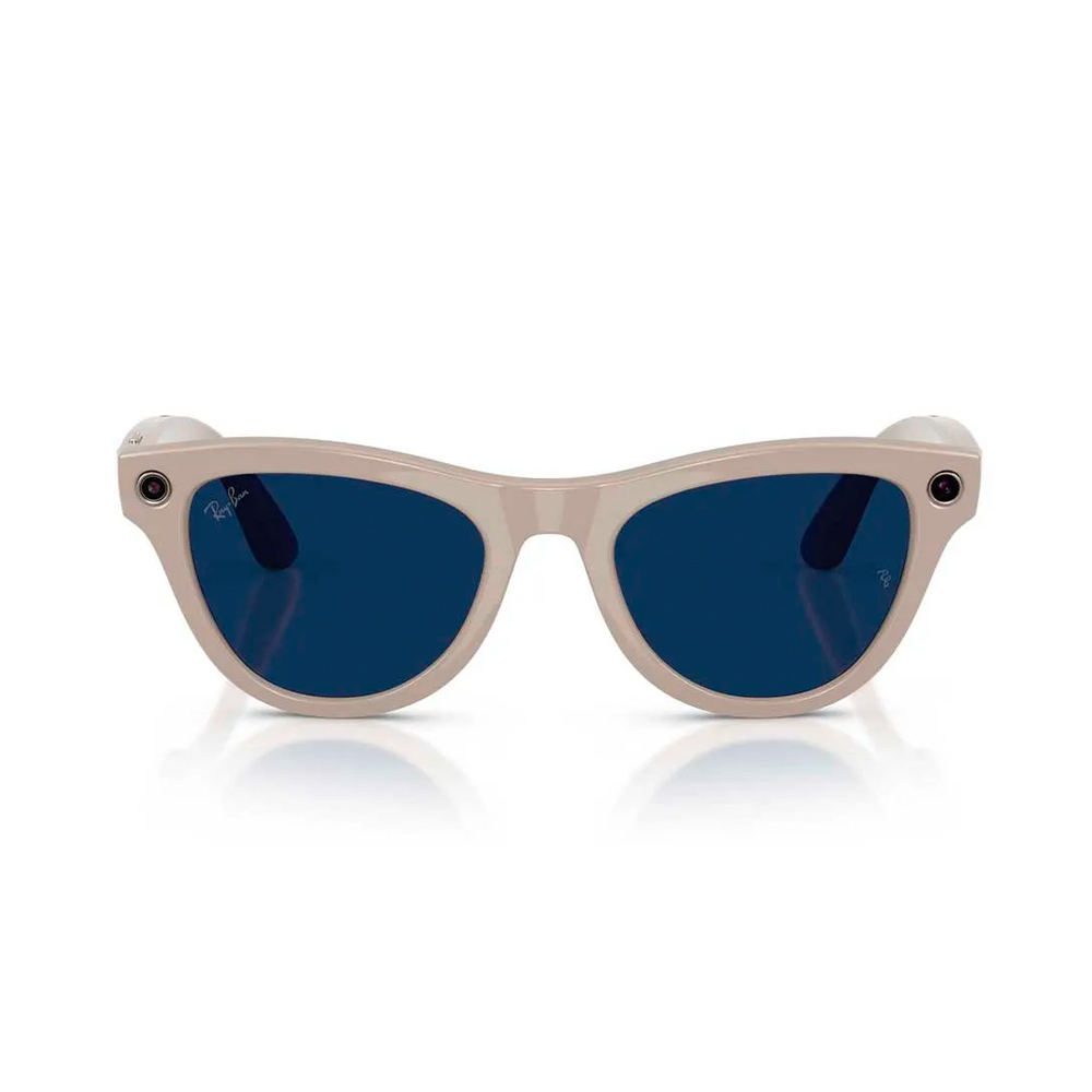 Ray-Ban Meta Skyler Gen2 Standard Shiny Chalky Gray Frame / Clear to Sapphire Transitions Lenses (RW4014 6700MF 52-20)
