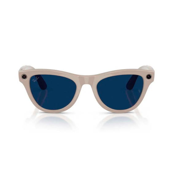 Ray-Ban Meta Skyler Gen2 Standard Shiny Chalky Gray Frame / Clear to Sapphire Transitions Lenses (RW4014 6700MF 52-20)