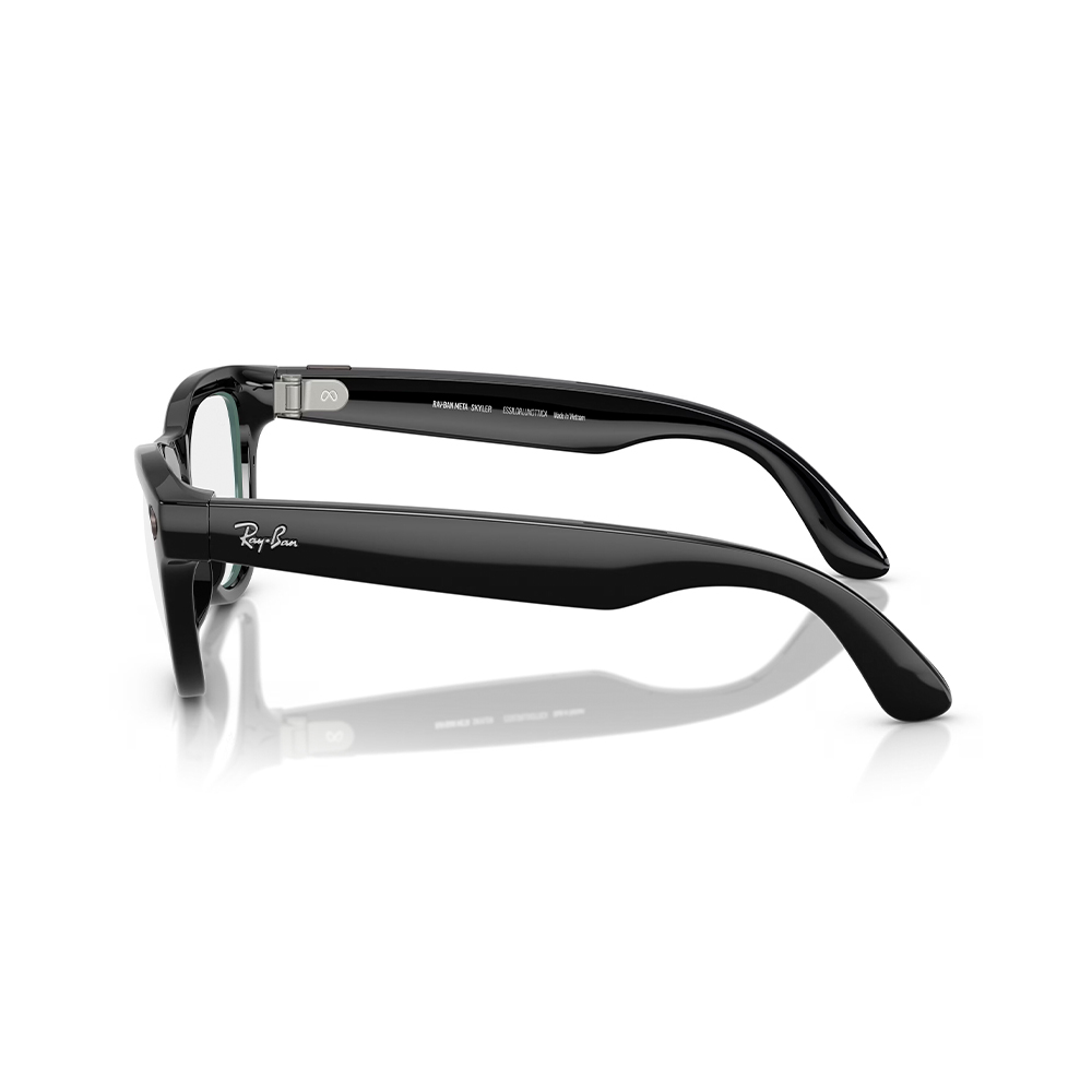 Ray-Ban Meta Skyler Standard - Shiny Black / Clear (RW4010 601/SB 52-20)
