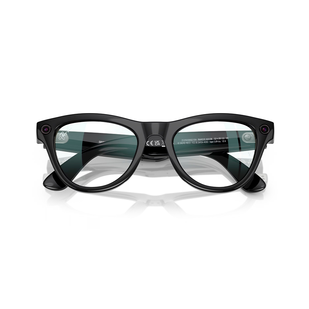 Ray-Ban Meta Skyler Standard - Shiny Black / Clear (RW4010 601/SB 52-20)