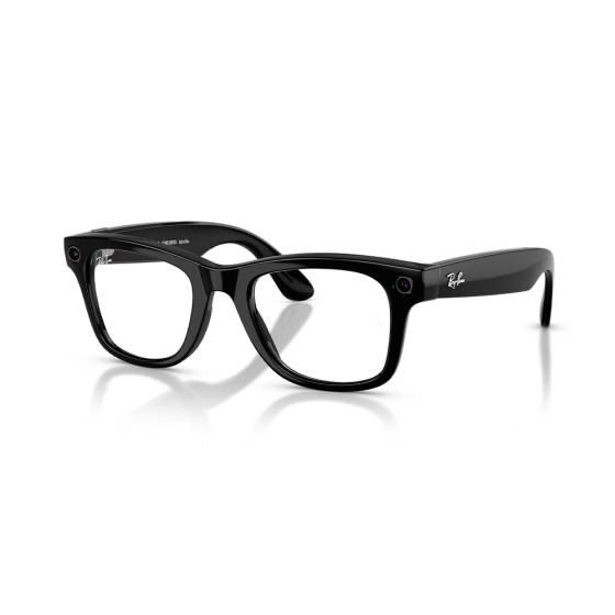 Ray-Ban Meta Wayfarer Gen2 Standard Shiny Black Frame / Clear to Graphite Green Transitions Lenses (RW4012 601/1M 50-22)