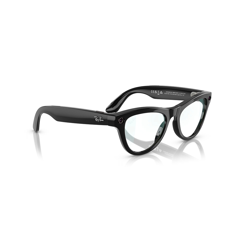 Ray-Ban Meta Skyler Standard - Shiny Black / Clear (RW4010 601/SB 52-20)