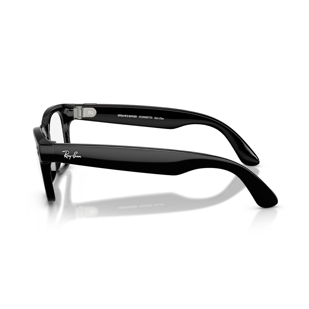 Ray-Ban Meta Wayfarer Gen2 Standard Shiny Black Frame / Clear to Graphite Green Transitions Lenses (RW4012 601/1M 50-22)