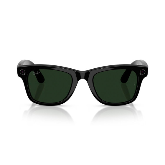 Ray-Ban Meta Wayfarer Gen2 Standard Shiny Black Frame / Clear to Graphite Green Transitions Lenses (RW4012 601/1M 50-22)