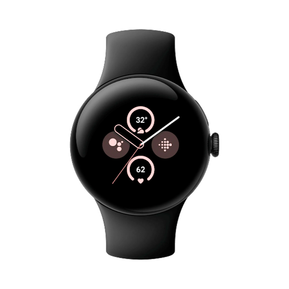 Google Pixel Watch 2 LTE Aluminum Case / Obsidian Matte Black Open