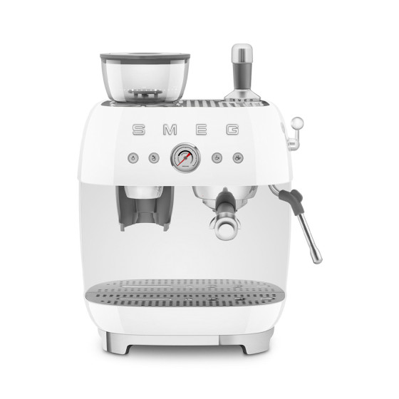 Рожковая кофеварка эспрессо SMEG (EGF03WHEU) built-in grinder - White