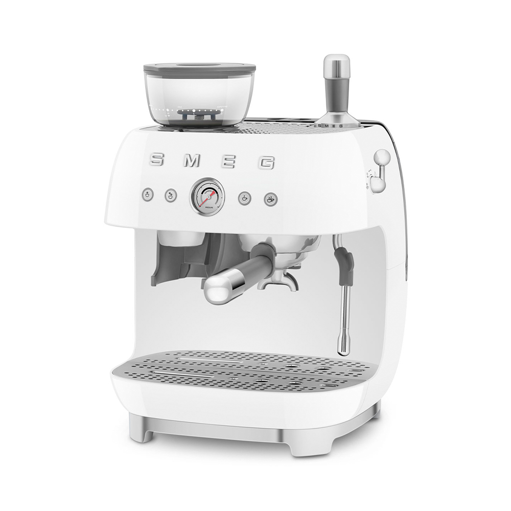 Рожковая кофеварка эспрессо SMEG (EGF03WHEU) built-in grinder - White