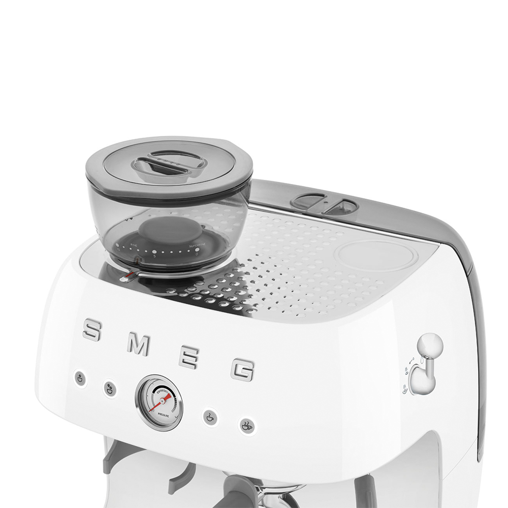 Рожковая кофеварка эспрессо SMEG (EGF03WHEU) built-in grinder - White