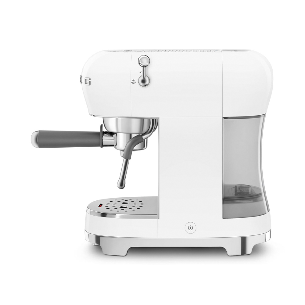 Розовая кофеварка эспрессо SMEG (ECF02WHEU) - White