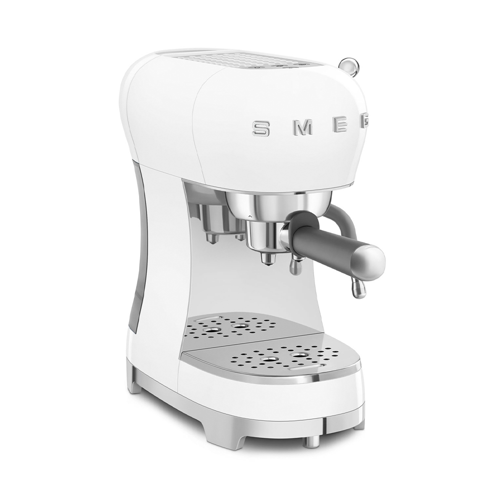 Розовая кофеварка эспрессо SMEG (ECF02WHEU) - White