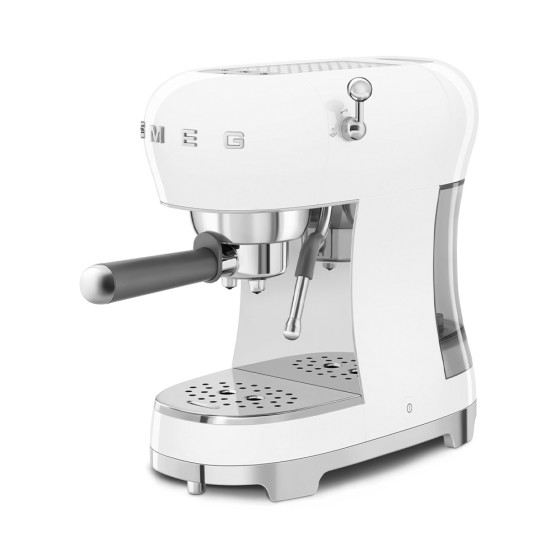 Розовая кофеварка эспрессо SMEG (ECF02WHEU) - White