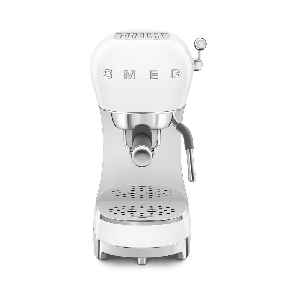 Розовая кофеварка эспрессо SMEG (ECF02WHEU) - White