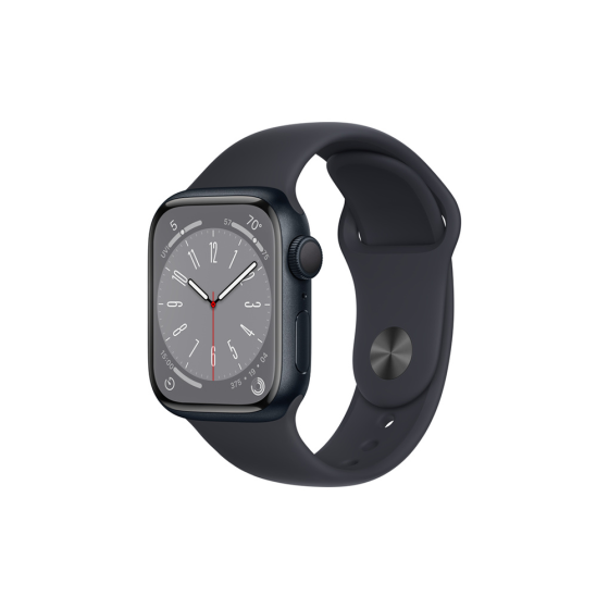 Apple Watch Series 8 GPS 45mm Midnight Aluminum Case w. Midnight Sport Band Regular (MNP13)
