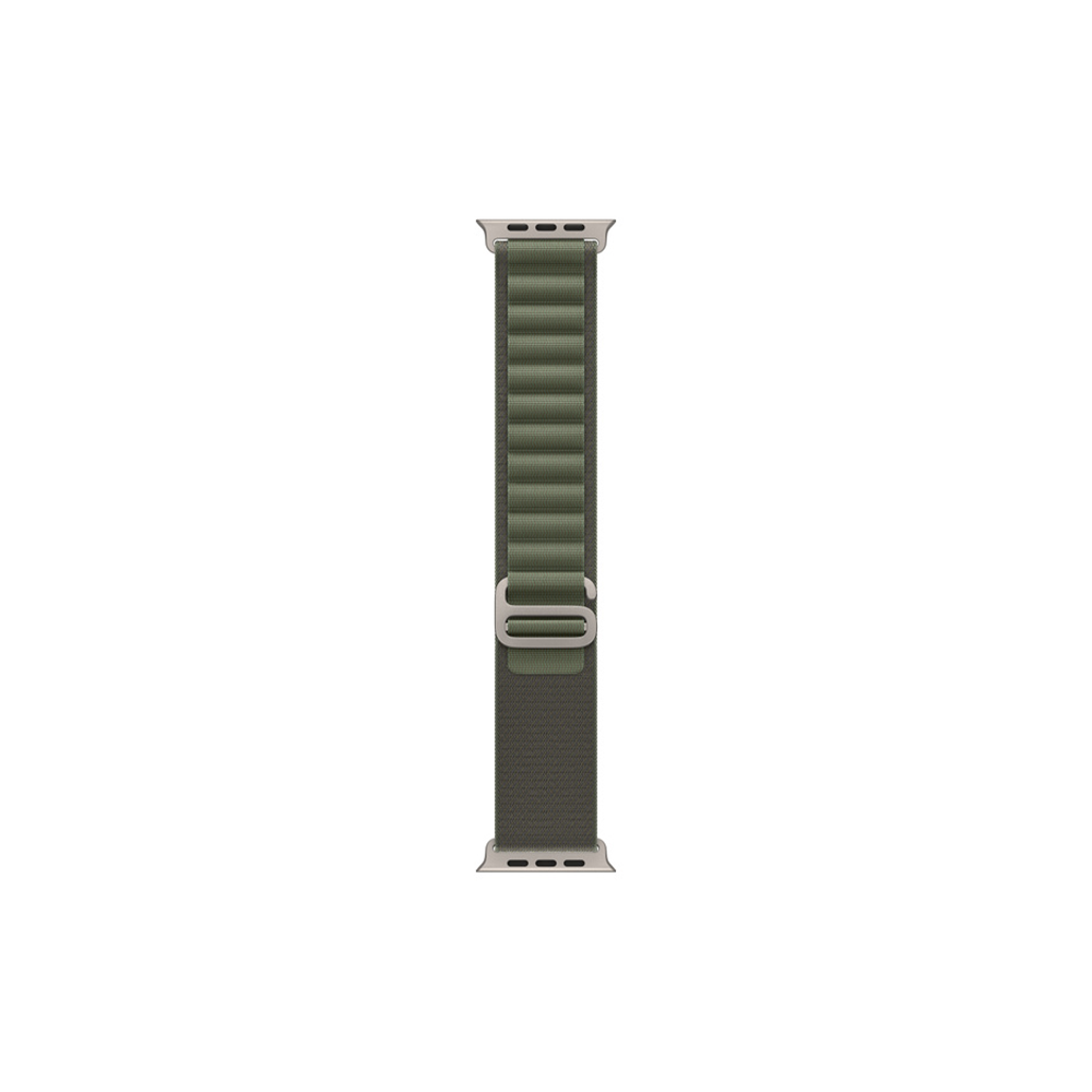 Apple Watch Ultra GPS + Cellular 49mm Titanium Case with Green Alpine Loop - Small