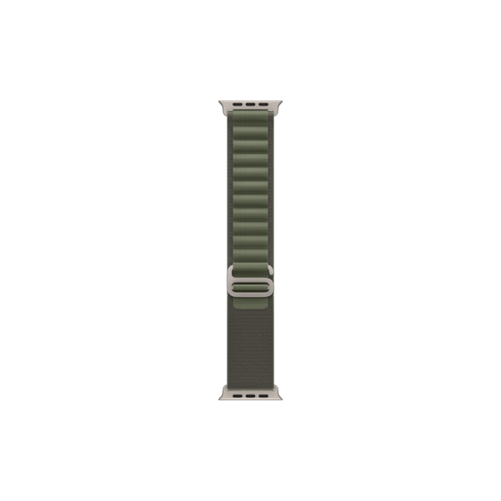 Apple Watch Ultra GPS + Cellular 49mm Titanium Case with Green Alpine Loop - Small