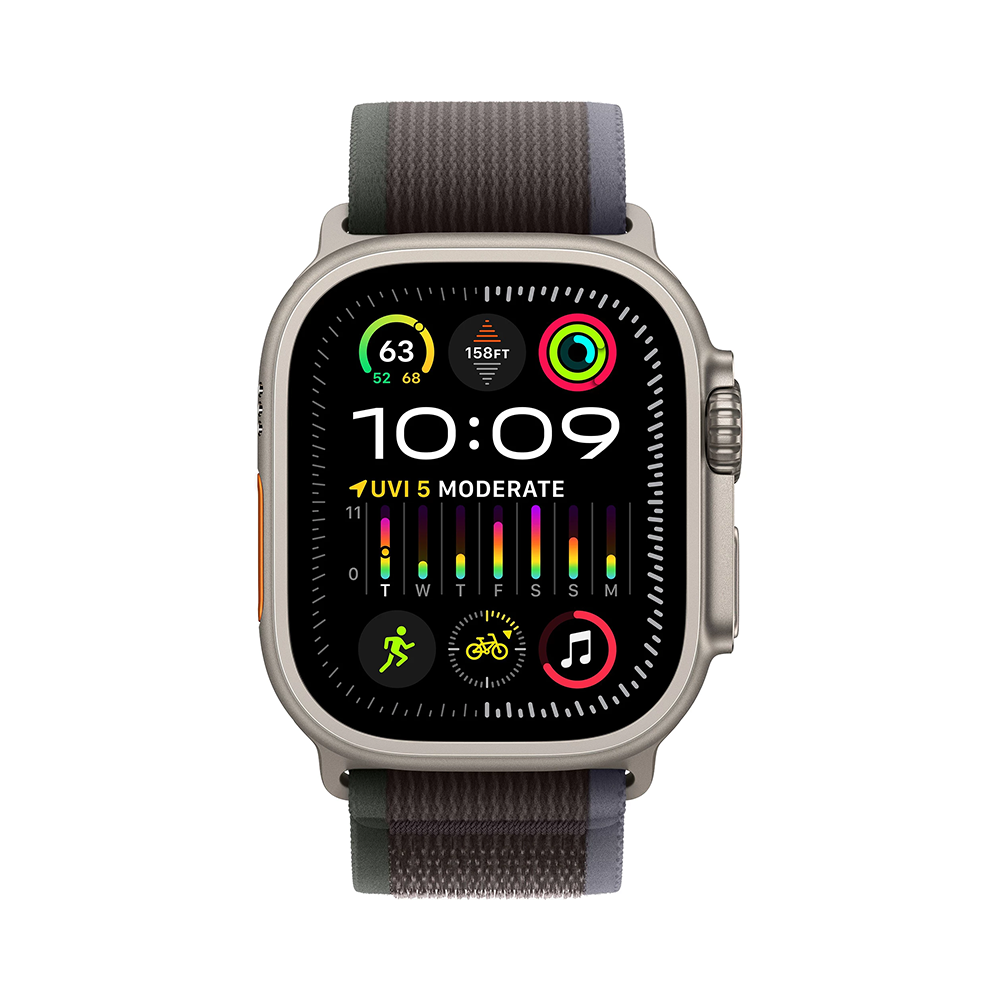Apple Watch Ultra 2 GPS + Cellular 49mm Titanium Case with Blue/Black Trail Loop - S/M (MRF53)