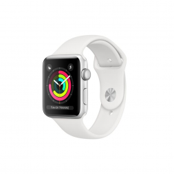 Apple Watch 3 42mm Silver Aluminium Case with White Sport Band