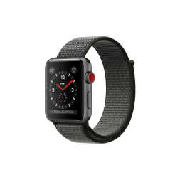 Apple Watch 3 38mm 4G Space Gray Aluminum Case with Dark Sport Loop