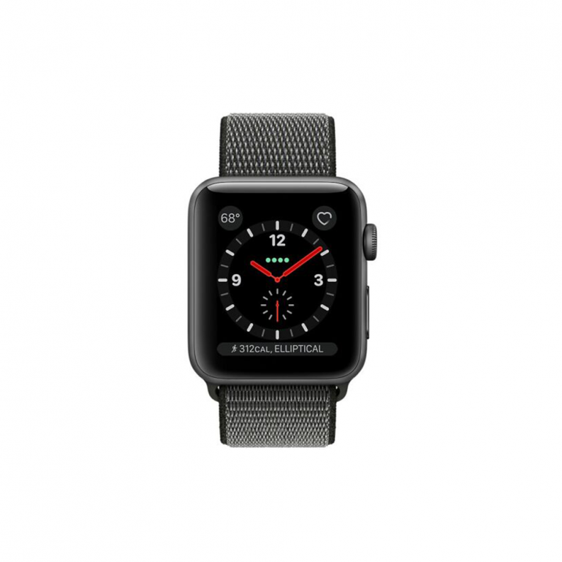 Apple Watch 3 38mm 4G Space Gray Aluminum Case with Dark Sport Loop, фото 3