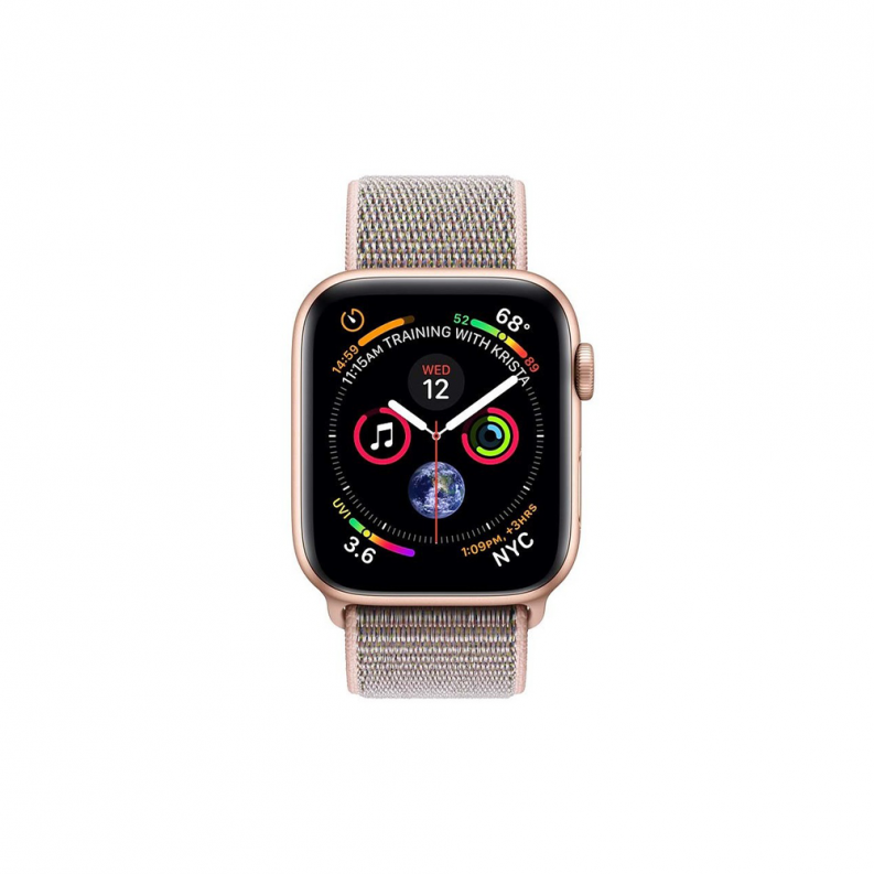 Apple Watch 4 44mm Gold Aluminium Case with Pink Sand Sport Loop, фото 3