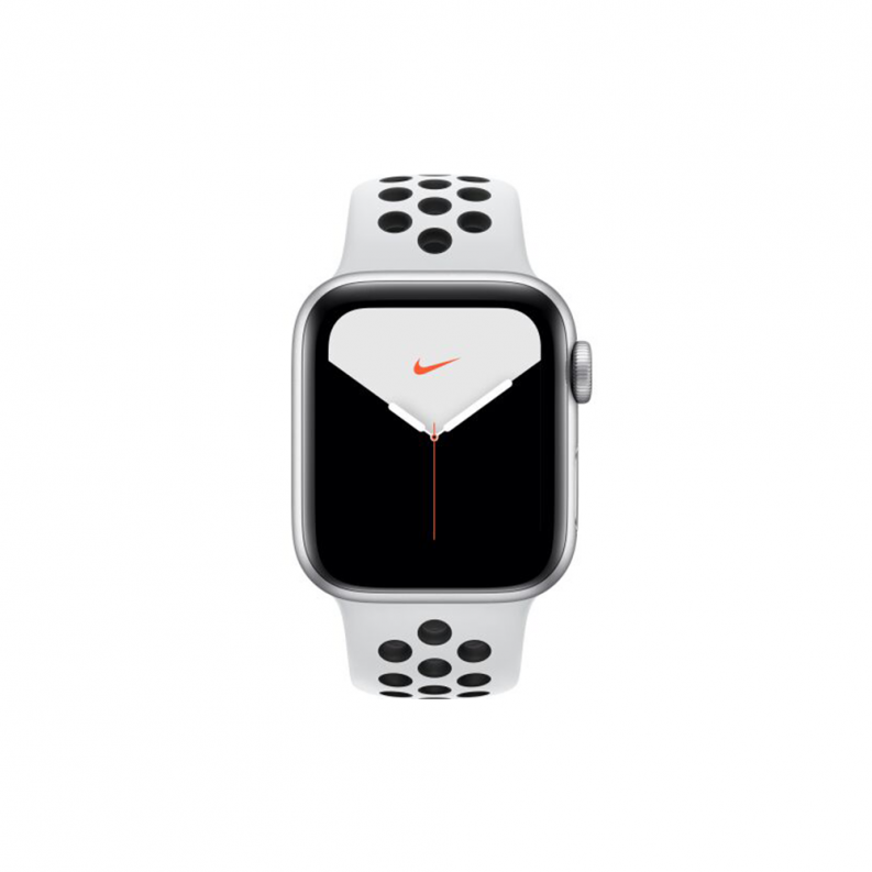 Apple Watch 5 Nike 44mm Silver Aluminium Case with Pure Platinum/Black Nike Sport Band, фото 3