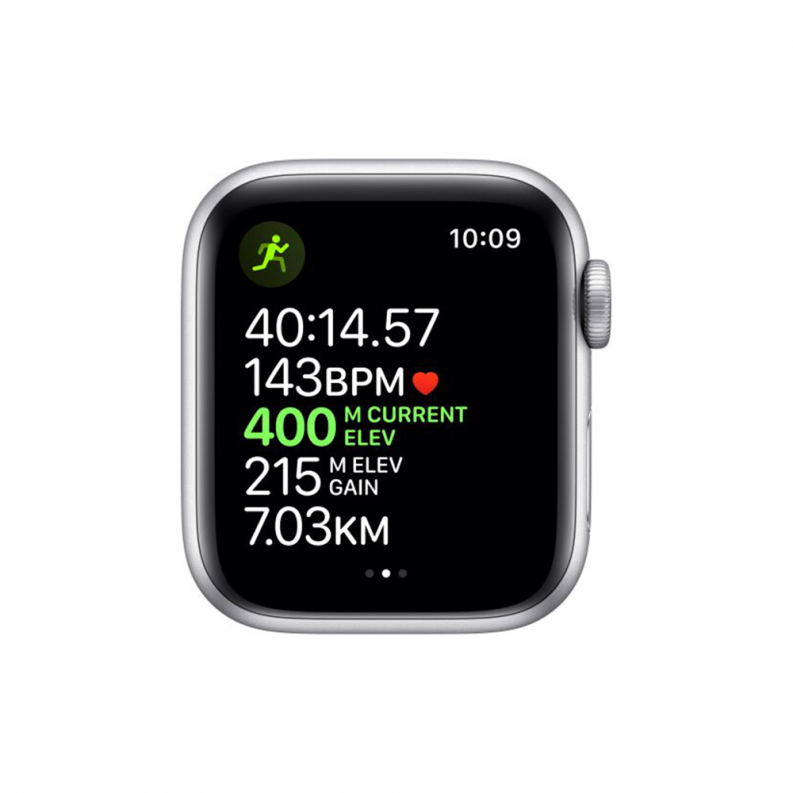 Apple Watch 5 Nike 44mm Silver Aluminium Case with Pure Platinum/Black Nike Sport Band, фото 5