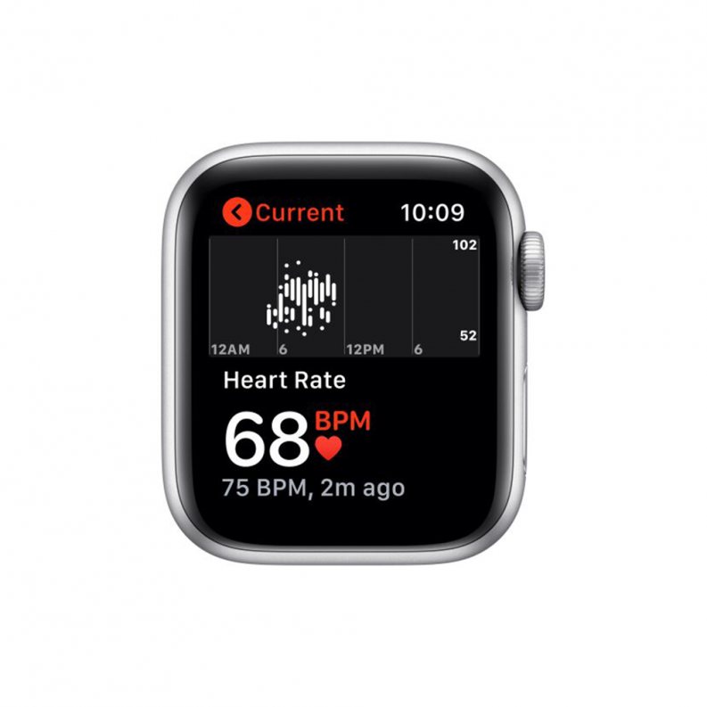 Apple Watch 5 Nike 44mm Silver Aluminium Case with Pure Platinum/Black Nike Sport Band, фото 6