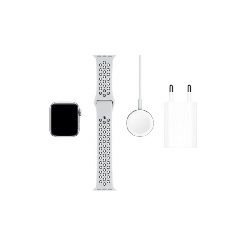 Apple Watch 5 Nike 40mm Silver Aluminium Case with Pure Platinum/Black Nike Sport Band, фото 7