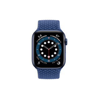 Apple Watch 6 44mm Blue Aluminium Case with Atlantic Blue Braided Solo Loop