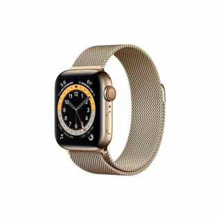 Apple Watch 6 4G 44mm Gold Stainless Steel Case with Gold Milanese Loop