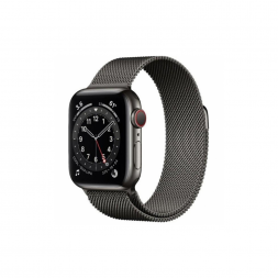 Apple Watch 6 40mm 4G Graphite Stainless Steel Case with Graphite Milanese Loop