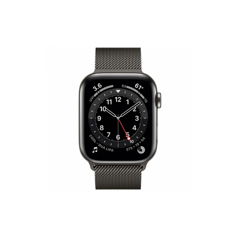 Apple Watch 6 40mm 4G Graphite Stainless Steel Case with Graphite Milanese Loop, фото 3