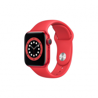 Apple Watch 6 44mm Red Aluminium Case with Red Sport Band