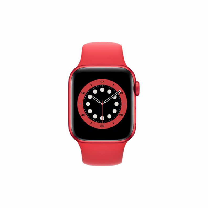 Apple Watch 6 40mm Red Aluminium Case with Red Sport Band, фото 3