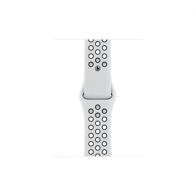 Apple Watch 6 Nike 44mm Silver Aluminium Case with Pure Platinum Black Nike Sport Band, фото 4