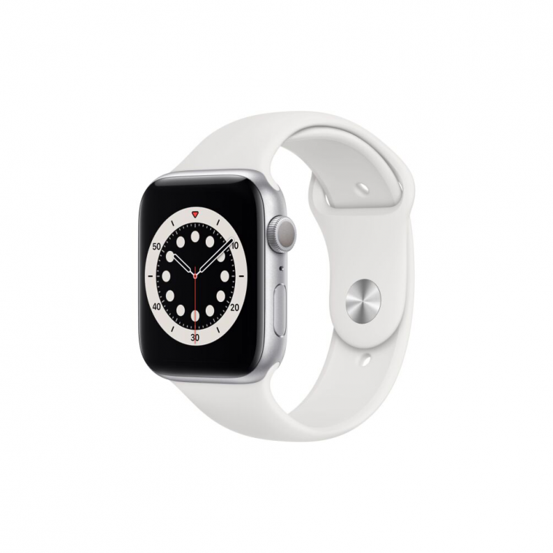 Apple Watch 6 4G 40mm Silver Aluminum Case with White Sport Band