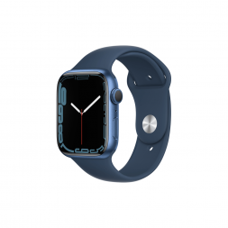 Apple Watch Series 7 GPS 45mm Blue Aluminum Case with Blue Sport Band