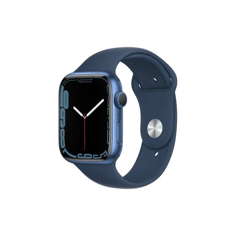 Apple Watch 7 4G 45mm Blue Aluminum Case with Blue Sport Band