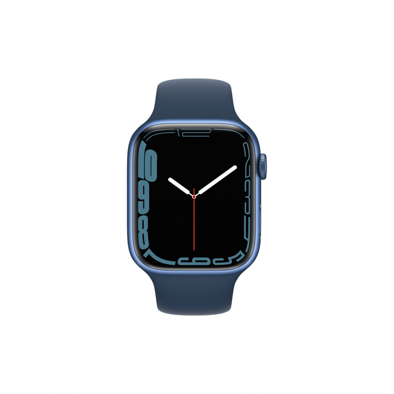 Apple Watch Series 7 GPS 45mm Blue Aluminum Case with Blue Sport Band, фото 3