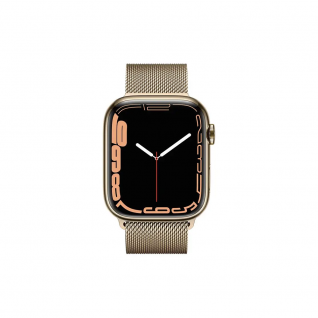 Apple Watch 7 4G 41mm Gold Stainless Steel Case with Gold Milanese Loop