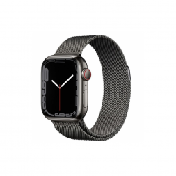 Apple Watch 7 4G 41mm Graphite Stainless Steel Case with Graphite Milanese Loop
