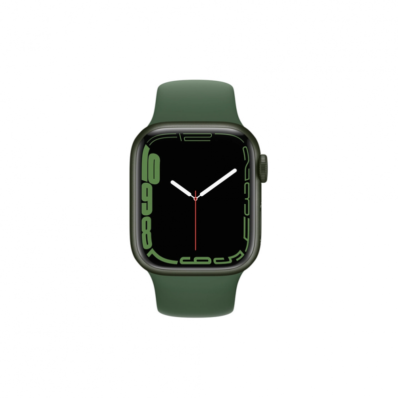 Apple Watch 7 4G 45mm Green Aluminum Case with Clover Sport Band, фото 3