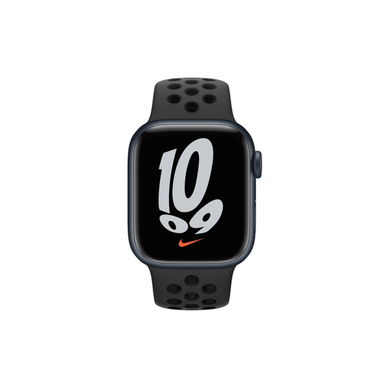 Apple Watch Nike 7 4G 41mm Midnight Aluminum Case with Anthracite/Black Nike Sport Band, фото 3